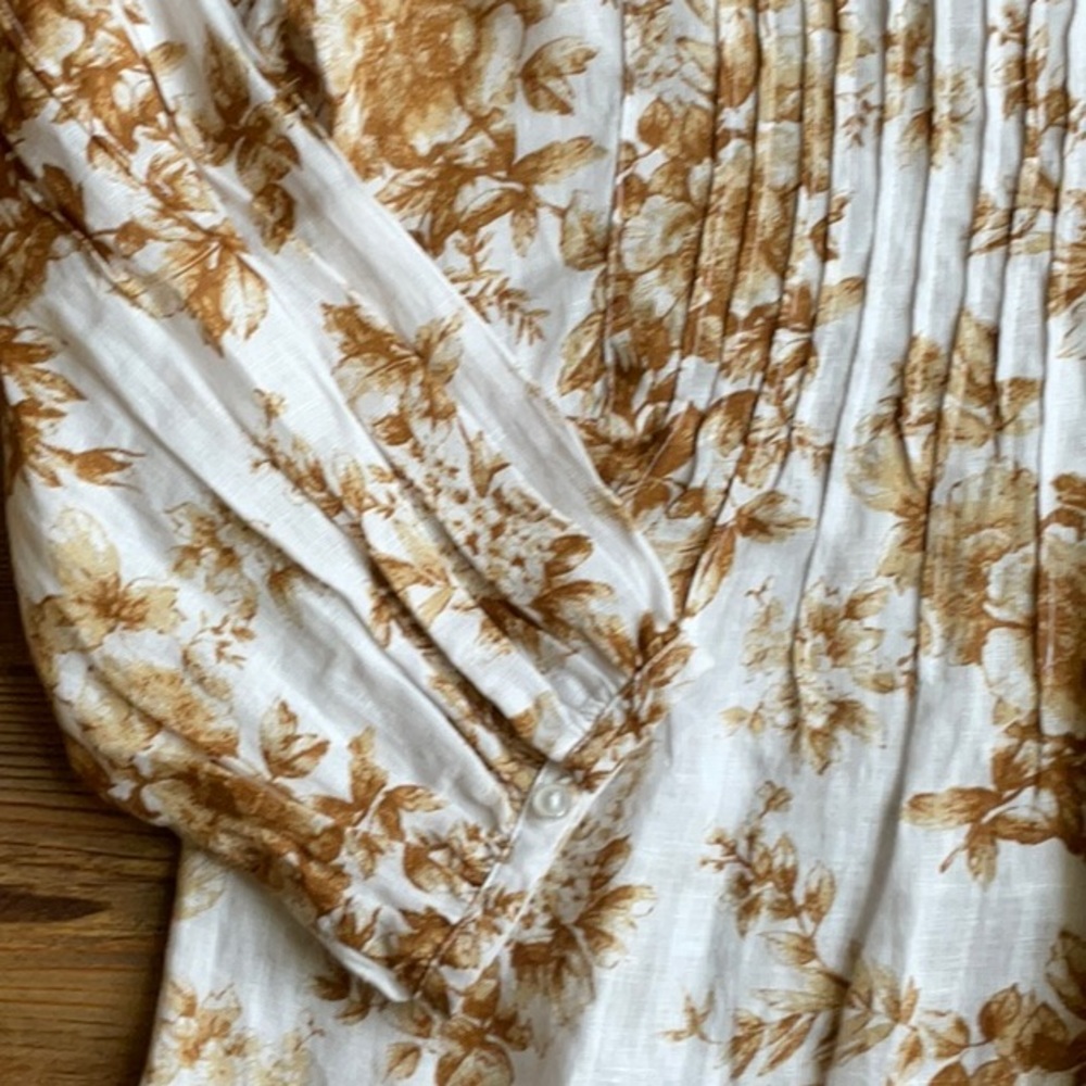 💖Linen Charter Club tunic with rhinestones around neckline - Picture 6 of 7